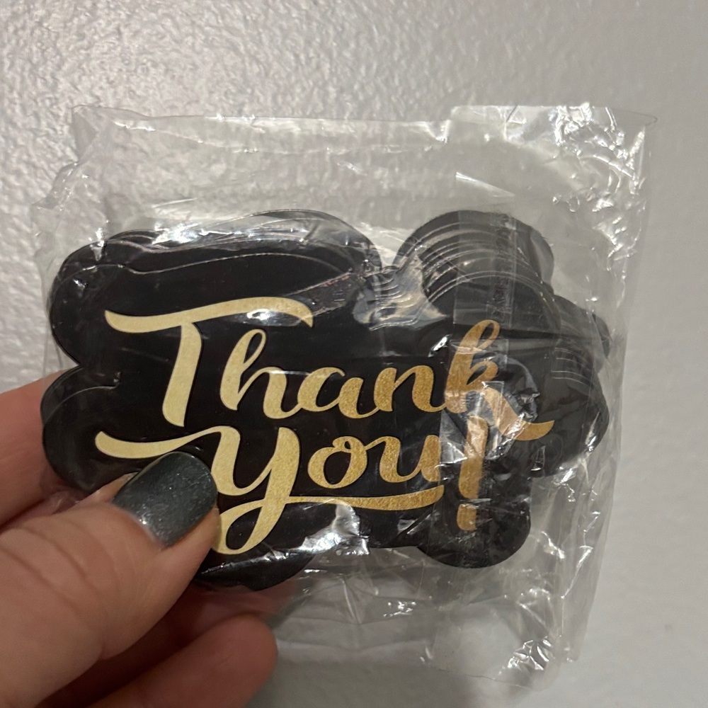 Black and Gold Thank You Cards - Picture 3 of 4